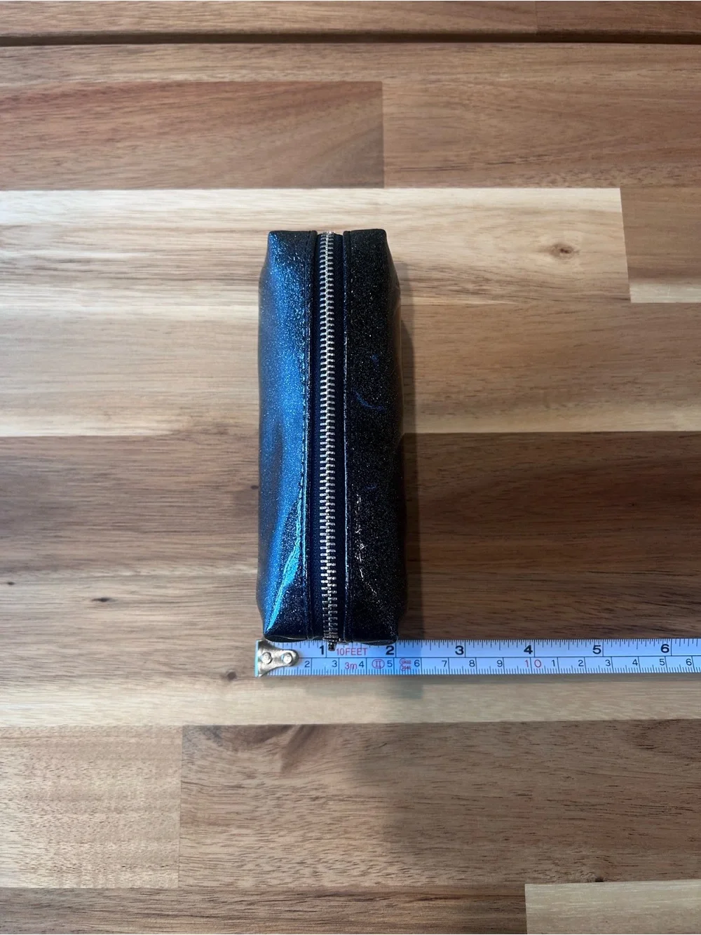 Yves Saint Laurent Beauté Black Glitter Sparkle Cosmetic Makeup Bag Pouch